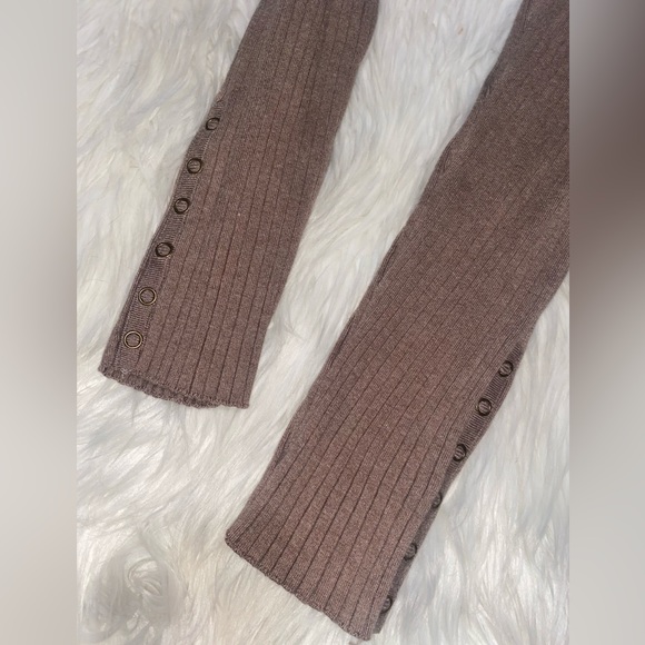 MAGASCHONI NEW YORK SILK CASHMERE BLEND RIBBED KNIT LEGGINGS- SMALL - Picture 4 of 9